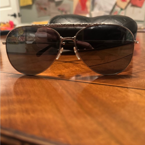 Chanel Pilot Interlocking CC Logo Sunglasses - Picture 4 of 9